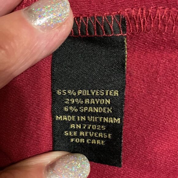 Serena Williams size 3 XL asymmetrical burgundy tunic top - Picture 7 of 11